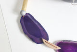 Purple Agate Tassel Garland