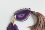 Purple Agate Tassel Garland