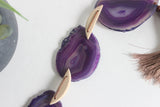 Purple Agate Tassel Garland