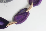 Purple Agate Tassel Garland