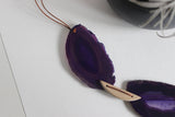 Purple Agate Tassel Garland