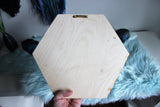 Teal Agate Hex Trio Wall Art