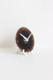 Brown Agate Desk Clock (Silent)