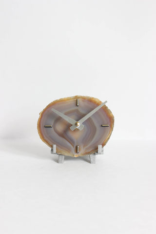 Natural Agate Desk Clock (Silent)