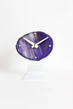 Purple Agate Desk Clock