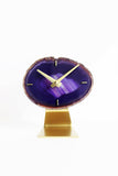 Purple Agate Desk Clock