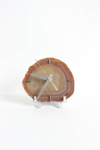 Natural Agate Desk Clock (Silent)
