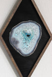16" Teal Agate Framed Diamond Wall Art
