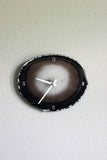 9.5" Natural Agate Slab Wall Clock