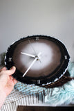 9.5" Natural Agate Slab Wall Clock