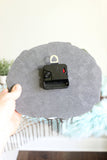 8.5" Teal Agate Slab Wall Clock