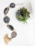 Gray Agate Tassel Garland