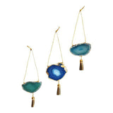 Agate Geode Ornament Set (A)
