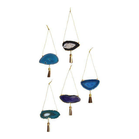 Agate Geode Ornament Set