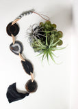 Black Agate Tassel Garland