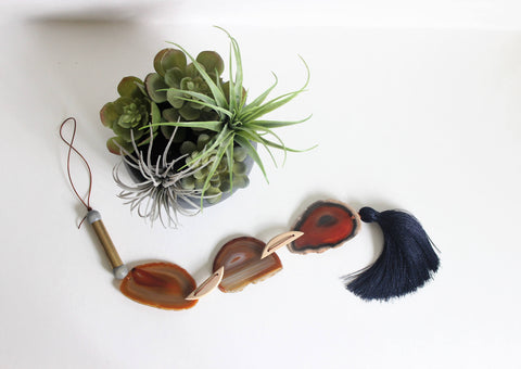 Amber Agate Tassel Garland