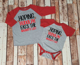 Hoping Rudolph Eats the Naughty List - Kids Christmas Baseball Tee or Bodysuit