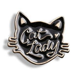 CAT PINS: Cat Lady Pin, Cat Enamel Pin, Jacket Pins, Cat Lady Enamel Pin, Backpack Pin, Lapel Pins, Handmade, Sale