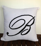 Personalized Custom Monogrammed Embroidered Pillows, Big Letter Pillows, Bedroom Pillow Cover