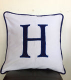 Monogram Decor, Home DÇ¸cor,Pillow Cover, Decorative Pillow, Throw Pillow, Nautical Pillow Covers, Accent Pillow,Bedroom Pillows with Piping