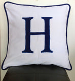 Monogram Decor, Home DÇ¸cor,Pillow Cover, Decorative Pillow, Throw Pillow, Nautical Pillow Covers, Accent Pillow,Bedroom Pillows with Piping
