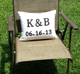 Best romantic gifts for her, Save the Date Pillow, Monogram Pillow Case, Couple's Gift, Wedding Anniversary monogram