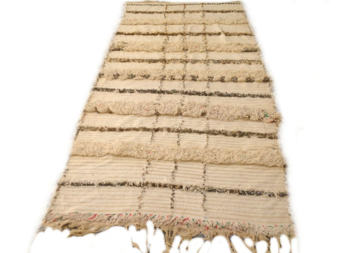 HANDIRA. Vintage Moroccan Rug. Wool Wedding Quilt Blanket. Tribal Sequins + Modern Design.