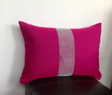 Fuchsia lumbar pillows, Fuchsia Bedrom Pillows, Throw pillows 12x16, gift pillow, Couch Pillows, Designer Pillows