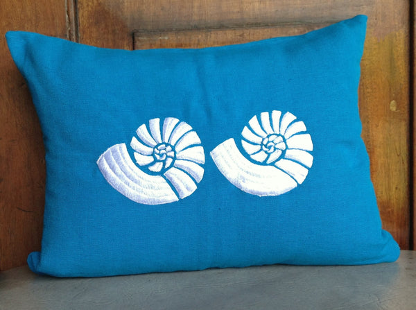 50% OFF Sale Pillows Nautical, Embroidered Pillow Cover, Coastal Decorative Pillow 12x16 Throw Pillow IN STOCK