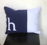 Monogram Lumbar, Monogram Lumbar Pillows, Nursery Gift, Baby Shower Gift, Bedroom Pillow Cover, Lumbar Pillow Cover 12x16,