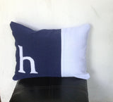Monogram Lumbar, Monogram Lumbar Pillows, Nursery Gift, Baby Shower Gift, Bedroom Pillow Cover, Lumbar Pillow Cover 12x16,