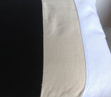 Color block Black, cream and white 16 inches - Throw pillows color block pillows-Custom made to any color