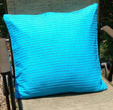 50% OFF Sale Blue Pillow Covers, Turquoise Blue pleated decorative Cushion Cover 18"x18- blue pillows gift pillows