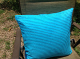 50% OFF Sale Blue Pillow Covers, Turquoise Blue pleated decorative Cushion Cover 18"x18- blue pillows gift pillows