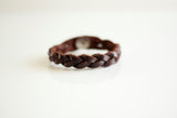 Braided Leather Bracelet/Dark Brown/Espresso