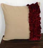 50% OFF Sale Handmade Pillows, Womens gift, Unique gifts for her, Ruffles throw pillow-16 x 16 gift throw pillow, Dorm Decor
