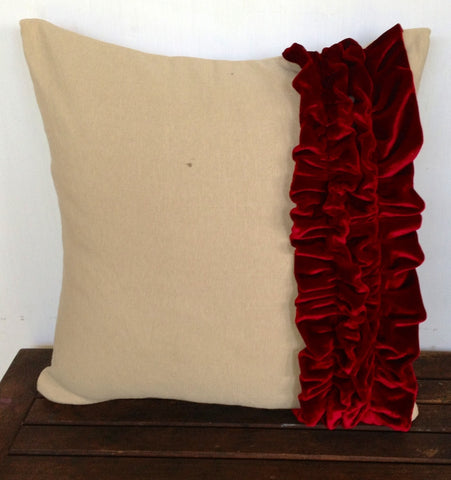 50% OFF Sale Handmade Pillows, Womens gift, Unique gifts for her, Ruffles throw pillow-16 x 16 gift throw pillow, Dorm Decor