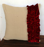 50% OFF Sale Handmade Pillows, Womens gift, Unique gifts for her, Ruffles throw pillow-16 x 16 gift throw pillow, Dorm Decor