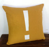 Mustard yellow monogram cushion cover-Symbol Exclamation mark 16 inch cushion cover-personalized monogram cover in stock