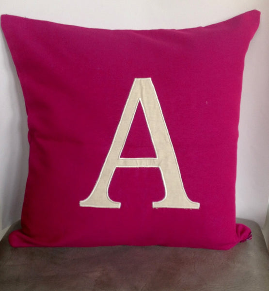 Monogram pillows, Monogram throw pillows, Fuchsia Pillows, Personalized Sqaure Pillows, Monogram Custom gift ideas for her