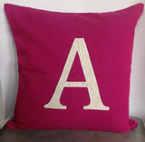 Monogram pillows, Monogram throw pillows, Fuchsia Pillows, Personalized Sqaure Pillows, Monogram Custom gift ideas for her