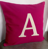 Monogram pillows, Monogram throw pillows, Fuchsia Pillows, Personalized Sqaure Pillows, Monogram Custom gift ideas for her