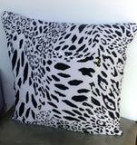 50% OFF Sale Animal Pillows, Black Leopard Pillow Cover, Black cheetah pillow,  Decorative Black White Pillows