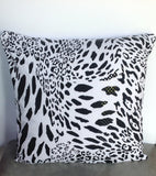 50% OFF Sale Animal Pillows, Black Leopard Pillow Cover, Black cheetah pillow,  Decorative Black White Pillows