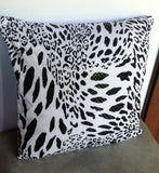 50% OFF Sale Animal Pillows, Black Leopard Pillow Cover, Black cheetah pillow,  Decorative Black White Pillows