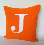 Euro Sham 24 inches Monogram Covers Made to Order 24 inches personalized monogram pillow cover