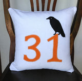 Holiday Pillow Cover, Halloween 14 Inches pillow cover-Fall Pillow Cover-October 31st White Pillow Cover-IN STOCK