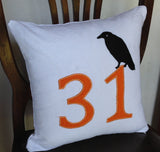 Holiday Pillow Cover, Halloween 14 Inches pillow cover-Fall Pillow Cover-October 31st White Pillow Cover-IN STOCK