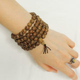 108 Beads 8mm Vietnamese Agarwood/ Eaglewood/ Gaharu Men Women Stretchable Mala Bracelet/Necklace DIY-NOTION AW002