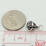 S925 Sterling Silver 10x14mm Tibetan Buddhism Mantra Protection Pendant Charm WSP099 Retail Wholesale